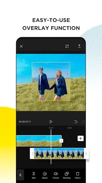 CapCut overlay editing interface